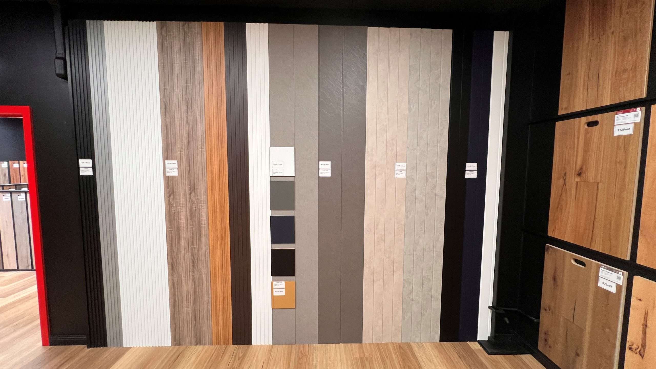 display wall for wall cladding